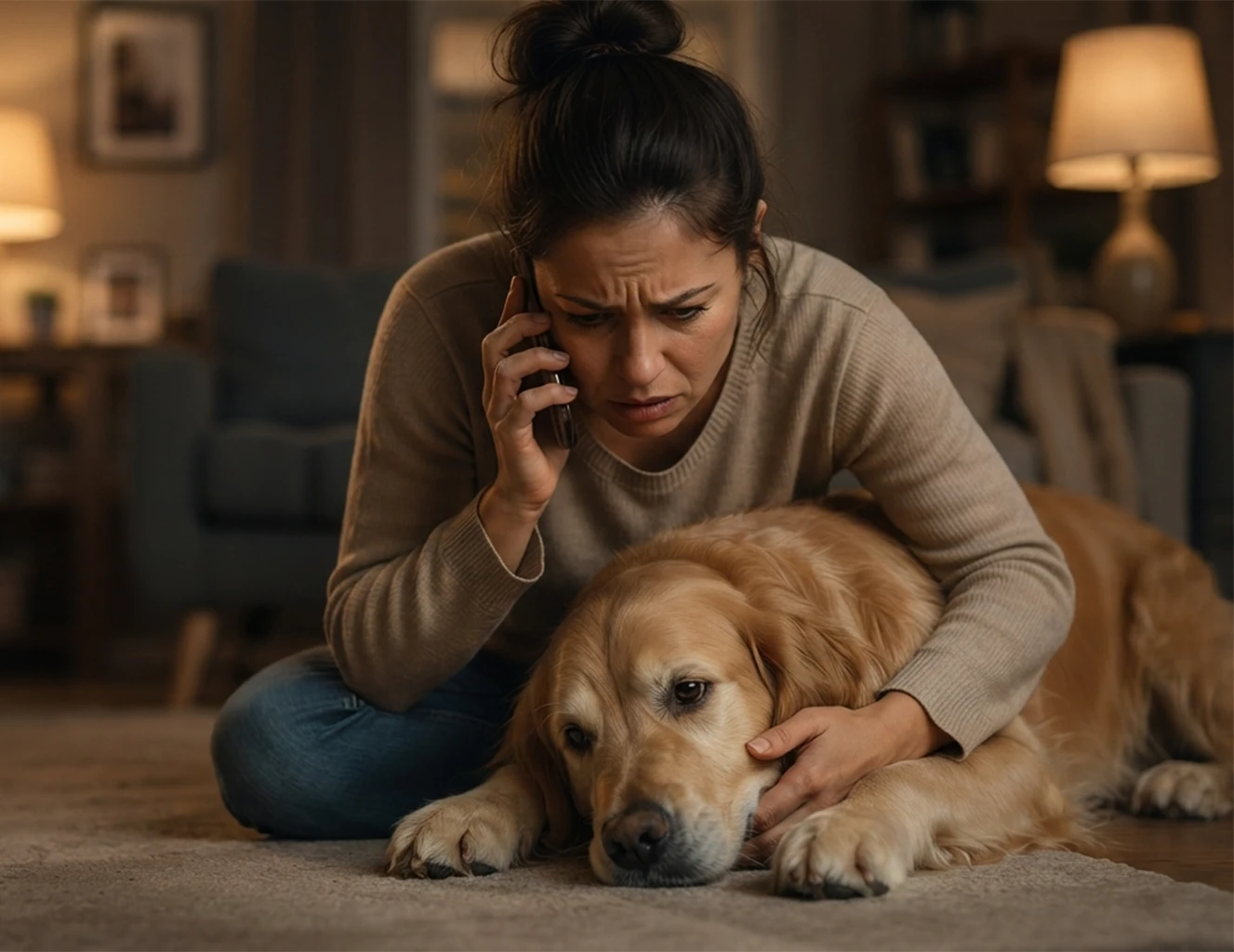 Dueña con su perro